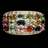 Natural Tourmaline Multi-Color Sapphire Ring