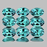 Natural Paraiba Green Blue Apatite 9 Pcs (Flawless-VVS)