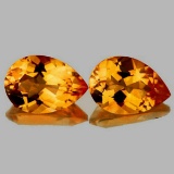 NATURAL INTENSE GOLDEN YELLOW CITRINE PAIR