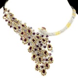 Natural Rhodolite Garnet Ruby Sapphire Necklace