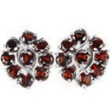 NATURAL DARK ORANGE RED GARNET Earrings