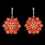 Natural  Italian  Coral Earrings