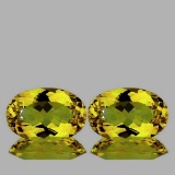 Natural AAA Yellow Beryl 'Heliodor' Pair{Flawless-VVS1}