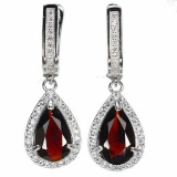 Natural Unheated Pear Mozambique Garnet 12x7 MM Earring