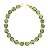 Natural Columbian Green Emerald Black Spinel Bracelet