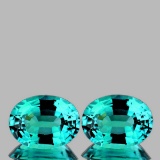 Natural Paraiba Green Blue Apatite Pair (Flawless-VVS)