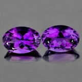 Natural Purple Amethyst Pair 14x10 MM {Flawless-VVS1}