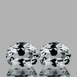 Natural Diamond White Aquamarine Pair 12x10 MM - FL
