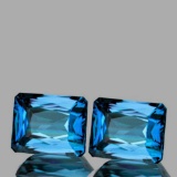 Natural AAA Seafoam Blue Zircon Pair{Flawless-VVS1}