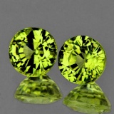 Natural AAA Canary Green Mali Garnet Pair{Flawless-VVS}