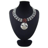 Natural Multi-Color Stone Diamond Polished Necklace