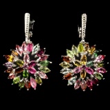 Natural Fancy Colors Marquise Tourmaline Earrings