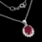Natural Oval Red Ruby 8x6 MM Pendant