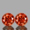 Natural AAA Vivid Orange Zircon Pair{Flawless-VVS1}