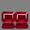 Natural AAA Fire Red Mozambique Ruby Pair