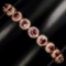 Natural Round Cut 5 mm Top Pink Tourmaline Bracelet