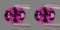 Natural Pinkish Purple Rhodolite Garnet Pair 7x5 MM
