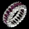 Natural Rhodolite Garnet &  Sapphire Ring
