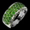 Natural Unheated Round Chrome Diopside Ring