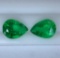 Natural Vivid Green Colombian Emerald Pair 11.09 Ct