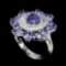 Natural Top Rich Blue Violet Tanzanite Ring