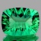 Natural ConCave Cut AAA Emerald Green Fluorite - FL
