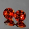 Natural Mandarin Orange Spessartite Garnet Pair {VVS}