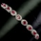 Natural Oval Oval Red Ruby Bracelet