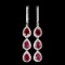 Natural Stunning Red Ruby Earrings