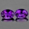 Natural Purple Amethyst Pair 14x10 MM {Flawless-VVS1}
