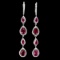 Natural Pear Red Ruby Earrings
