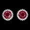 Natural stunning Round Red Ruby Earrings