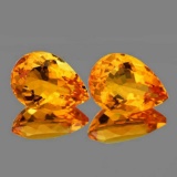 Natural Golden Orange Citrine Pair [Flawless-VVS]