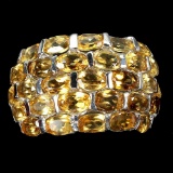 Natural Unheated Oval Yellow Citrine Ring