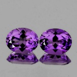 Natural  AAA Purple Amethyst Pair{Flawless-VVS1}