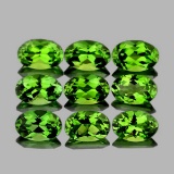 Natural Rare Chrome Green Apatite 9 Pcs(Flawless-VVS)