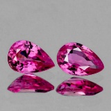 Natural AAA Pink Sapphire 6x4 MM Pair{Flawless-VVS}