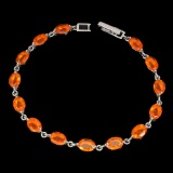 Natural Stunning Ethopian Orange Fire Opal Bracelet