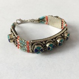 Tibet Hand Made Turquoise & Lapiz Lazuli Bracelet