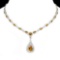 Natural Unheated  Pear Citrine Necklace