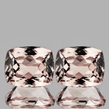 Natural Peach Pink Morganite 10x8 Pair [Flawless-VVS]