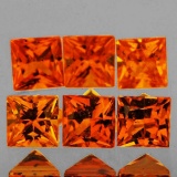 Natural AAA Golden Orange Sapphire 6 Pcs - FL
