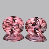 Natural Padparadscha Pink Tourmaline Pair{Flawless-VVS}
