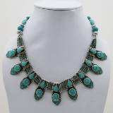 Tibetan Turquoise Handmade Ethnic Necklace