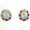 Natural  Yellow Citrine Garnet Tanzanite 46 Ct Earrings