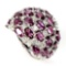 Natural Unheated Oval Rhodolite Garnet Ring