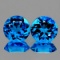 Natural  AAA Swiss Blue Topaz Pair 10.00 MM - Flawless