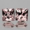 Natural Princess Peach Pink Morganite Pair [Flawless]