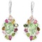 Natural Green Amethyst & Fancy Color Tourmaline Earring