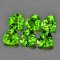 Natural Heart Peridot 6 Pcs- Flawless